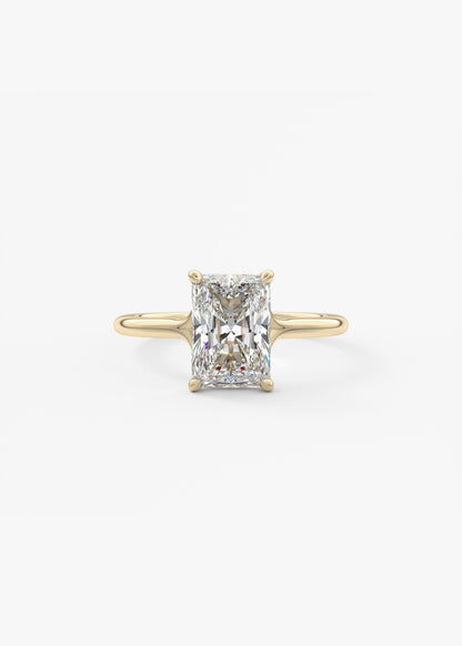 Oval Solitaire With Raised Basket Gallery Lab Grown Diamond Engagement Ring