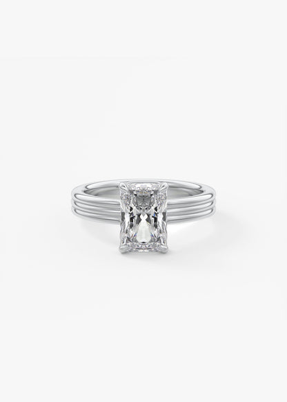 Oval Solitaire With Raised Basket Gallery Lab Grown Diamond Engagement Ring
