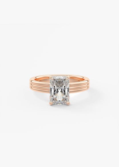 Oval Solitaire With Raised Basket Gallery Lab Grown Diamond Engagement Ring