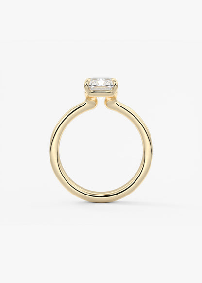 Oval Solitaire With Raised Basket Gallery Lab Grown Diamond Engagement Ring