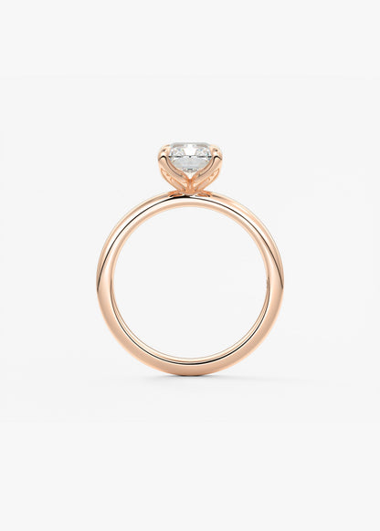Oval Solitaire With Raised Basket Gallery Lab Grown Diamond Engagement Ring