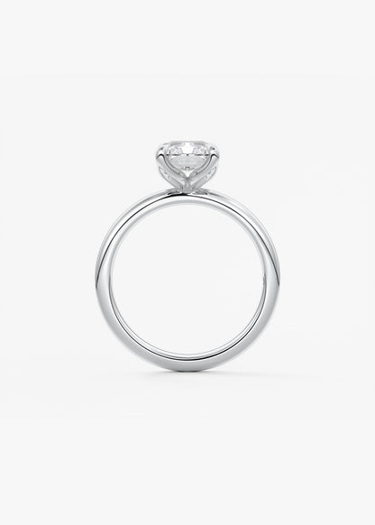 Oval Solitaire With Raised Basket Gallery Lab Grown Diamond Engagement Ring