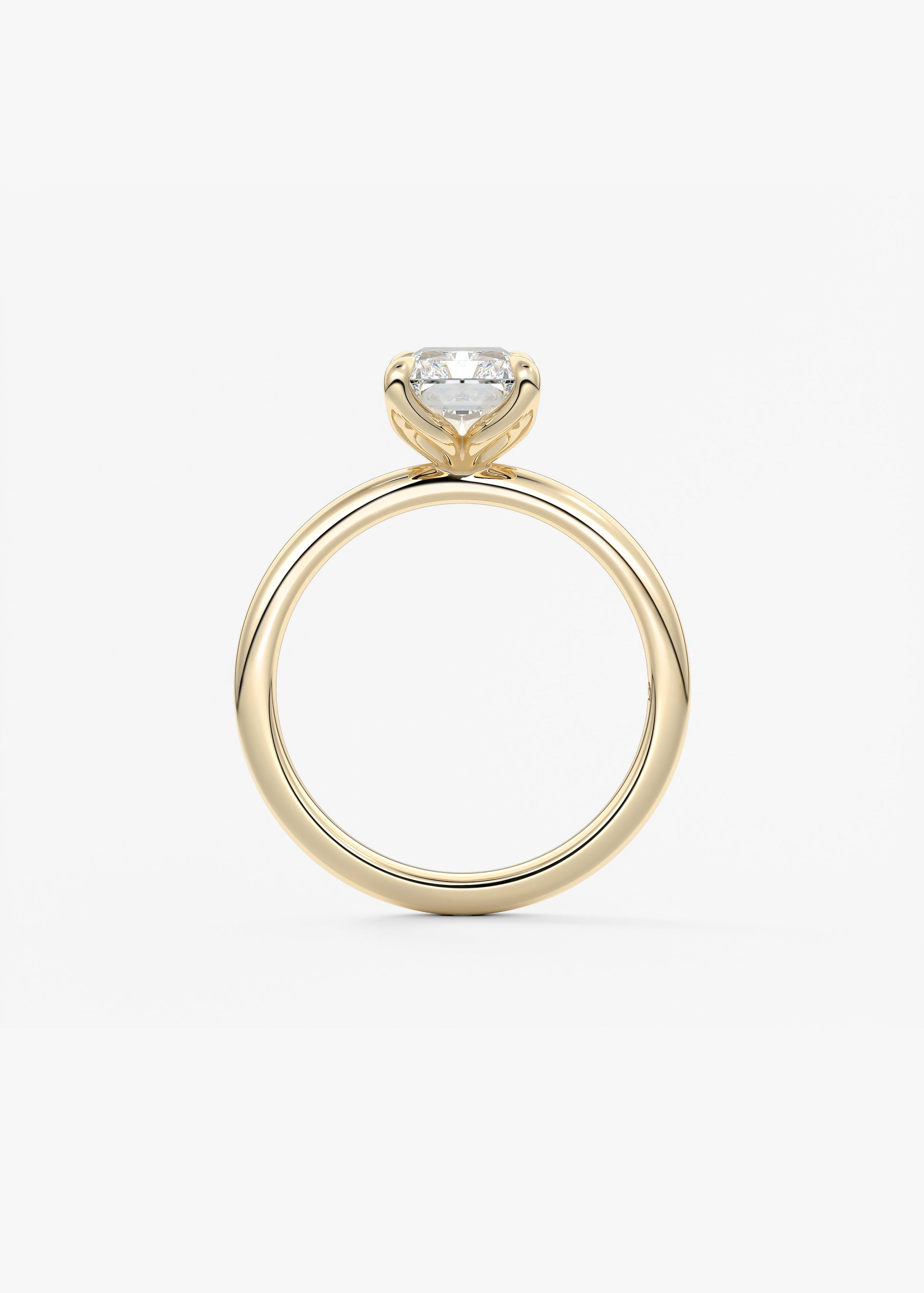 Oval Solitaire With Raised Basket Gallery Lab Grown Diamond Engagement Ring