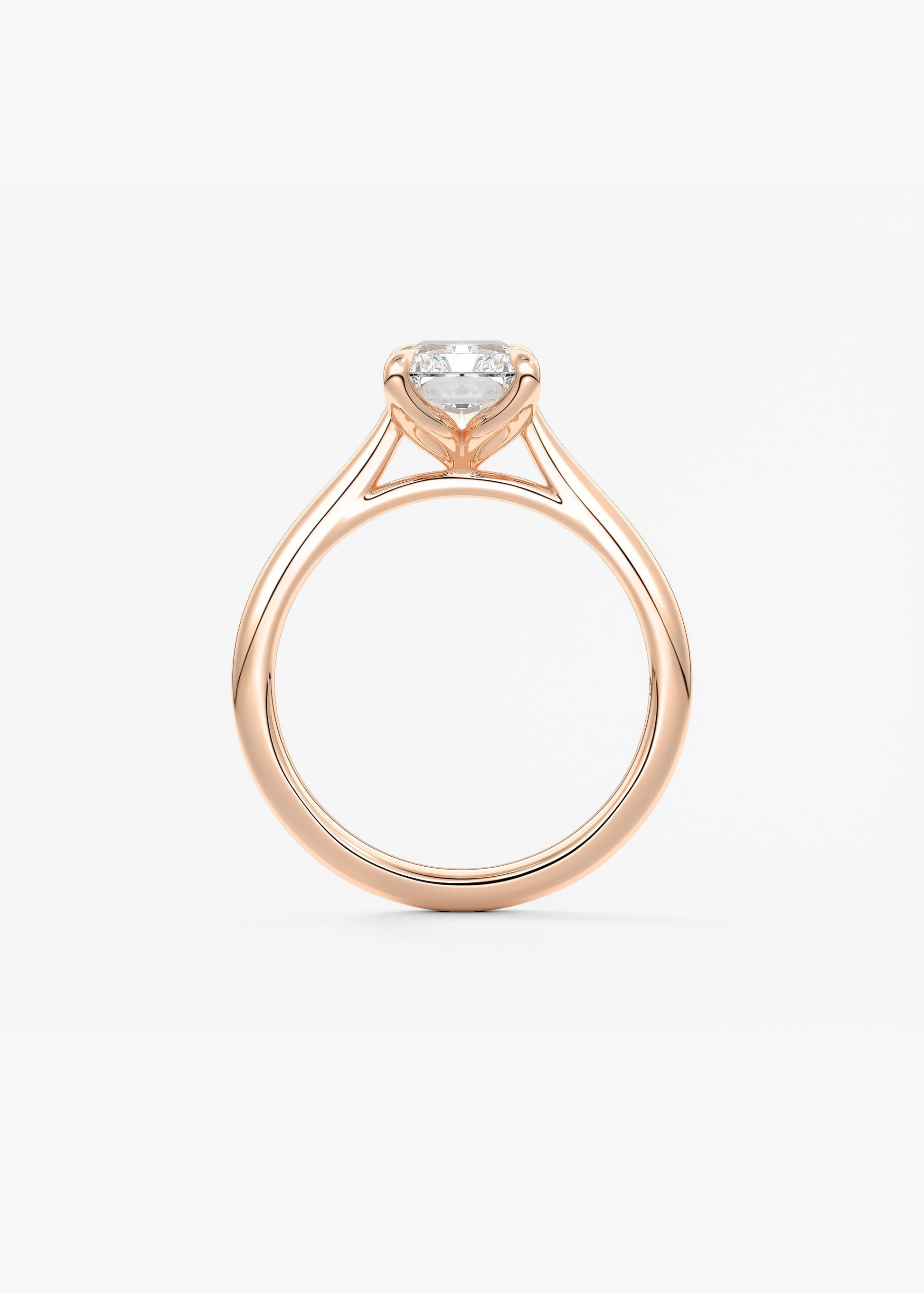 Oval Solitaire With Raised Basket Gallery Lab Grown Diamond Engagement Ring