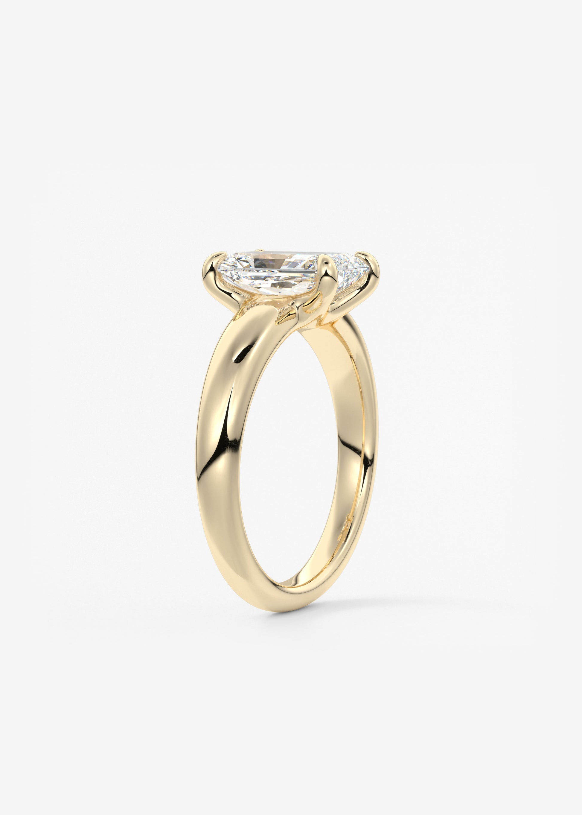 Oval Solitaire With Raised Basket Gallery Lab Grown Diamond Engagement Ring