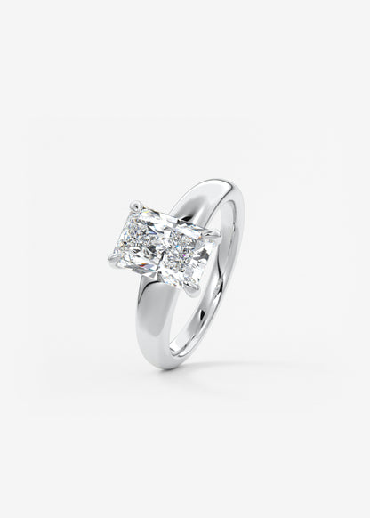 Oval Solitaire With Raised Basket Gallery Lab Grown Diamond Engagement Ring