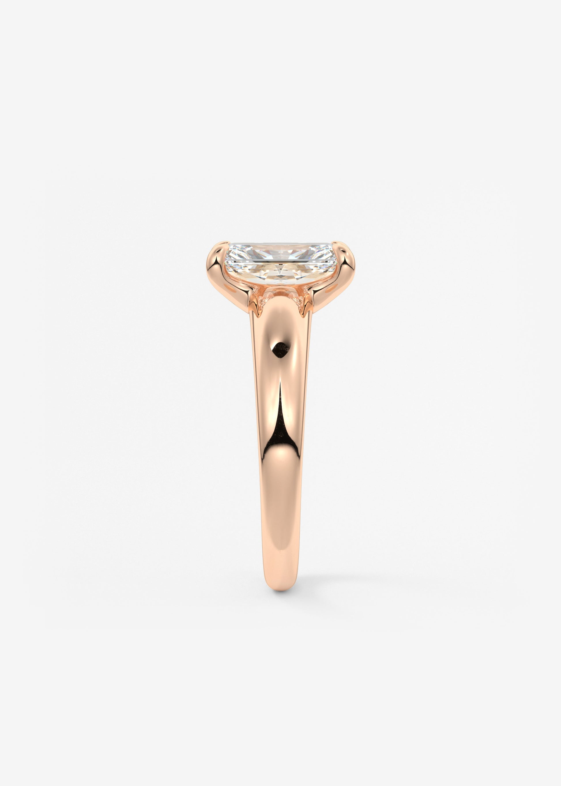 Oval Solitaire With Raised Basket Gallery Lab Grown Diamond Engagement Ring
