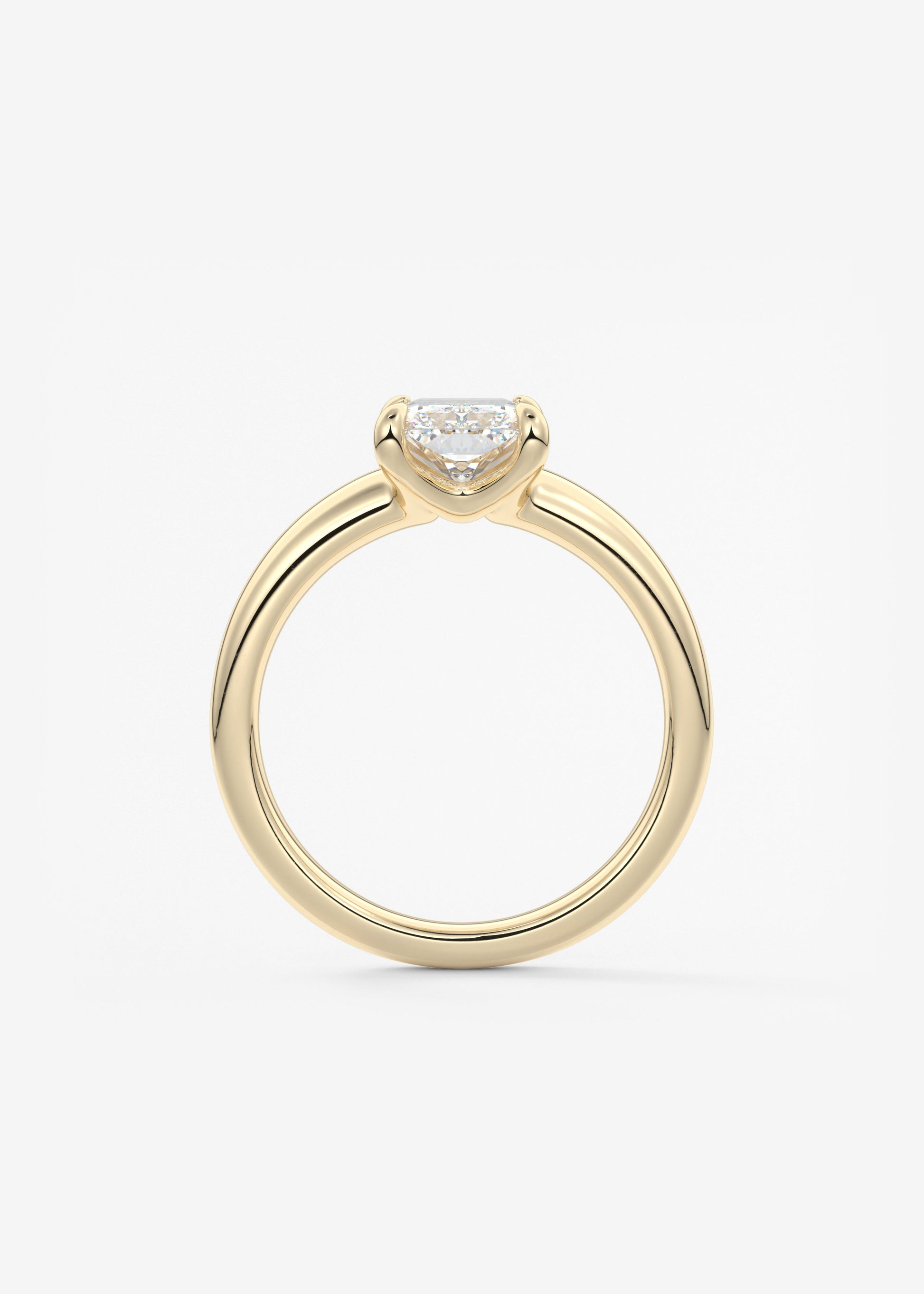 Oval Solitaire With Raised Basket Gallery Lab Grown Diamond Engagement Ring