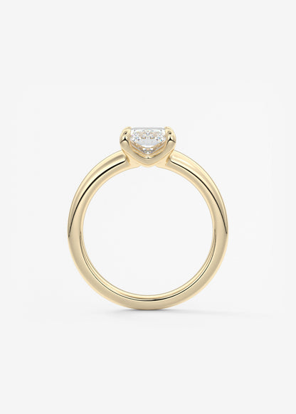 Oval Solitaire With Raised Basket Gallery Lab Grown Diamond Engagement Ring