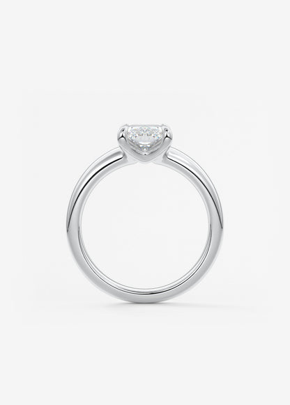 Oval Solitaire With Raised Basket Gallery Lab Grown Diamond Engagement Ring