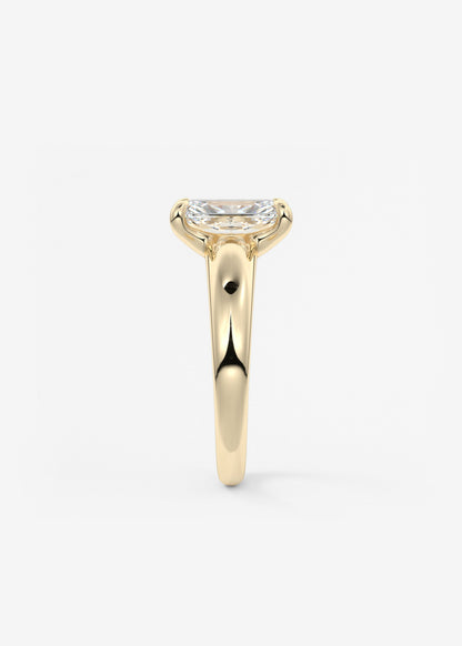 Oval Solitaire With Raised Basket Gallery Lab Grown Diamond Engagement Ring