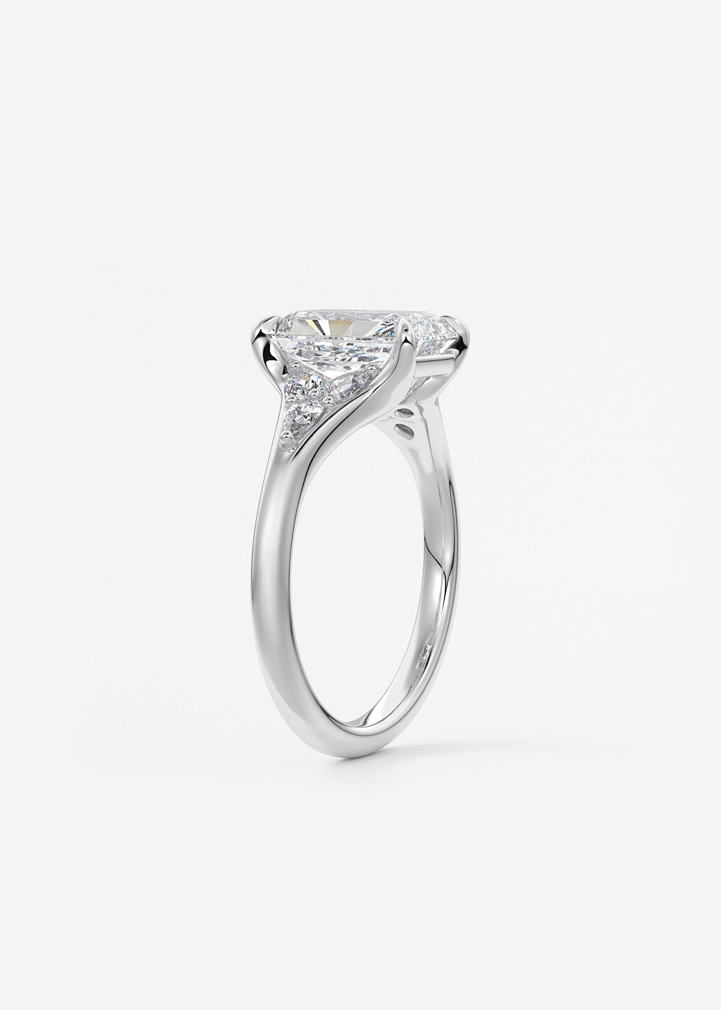 Oval Solitaire With Raised Basket Gallery Lab Grown Diamond Engagement Ring