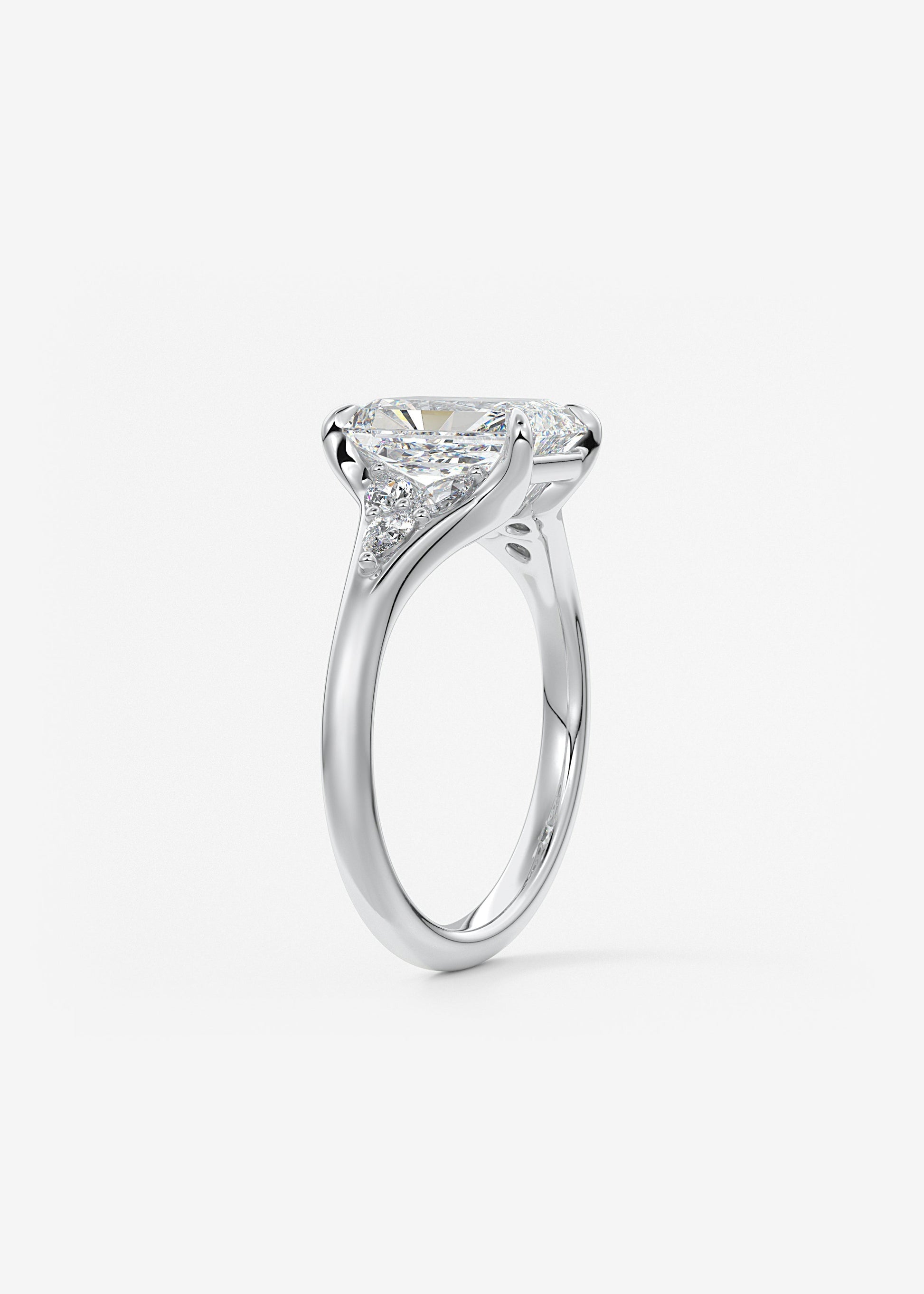 Oval Solitaire With Raised Basket Gallery Lab Grown Diamond Engagement Ring