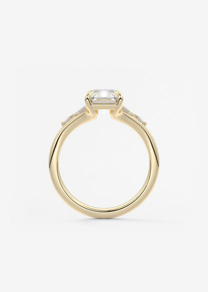 Oval Solitaire With Raised Basket Gallery Lab Grown Diamond Engagement Ring