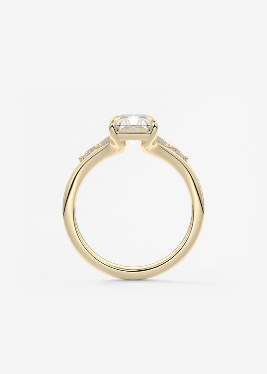 Oval Solitaire With Raised Basket Gallery Lab Grown Diamond Engagement Ring