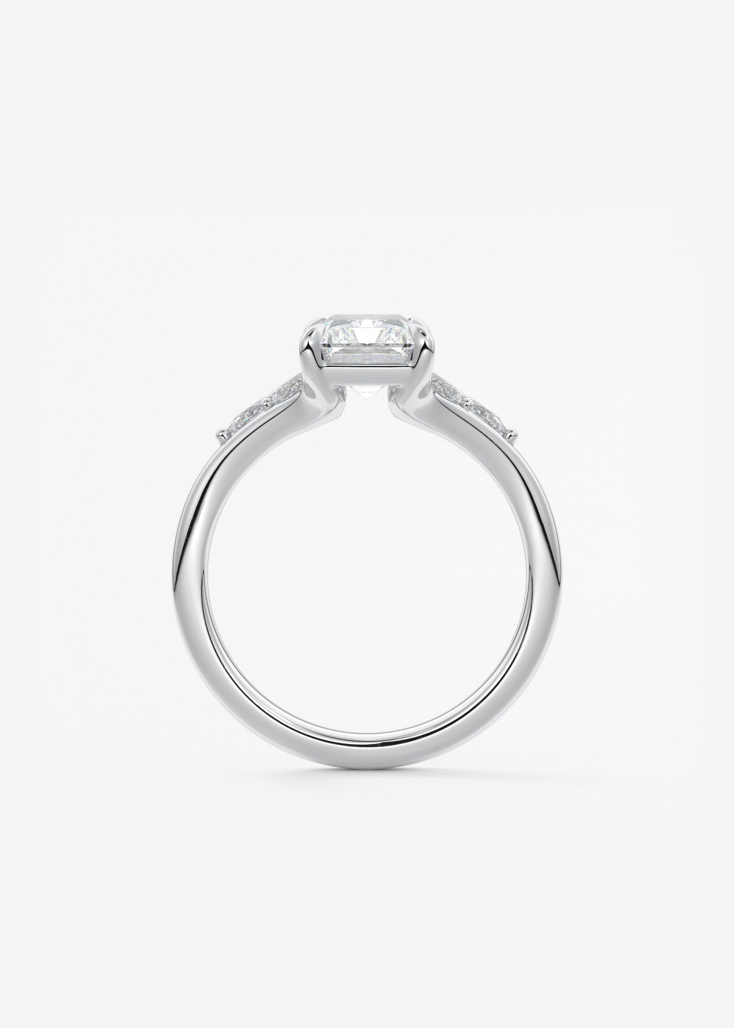 Oval Solitaire With Raised Basket Gallery Lab Grown Diamond Engagement Ring