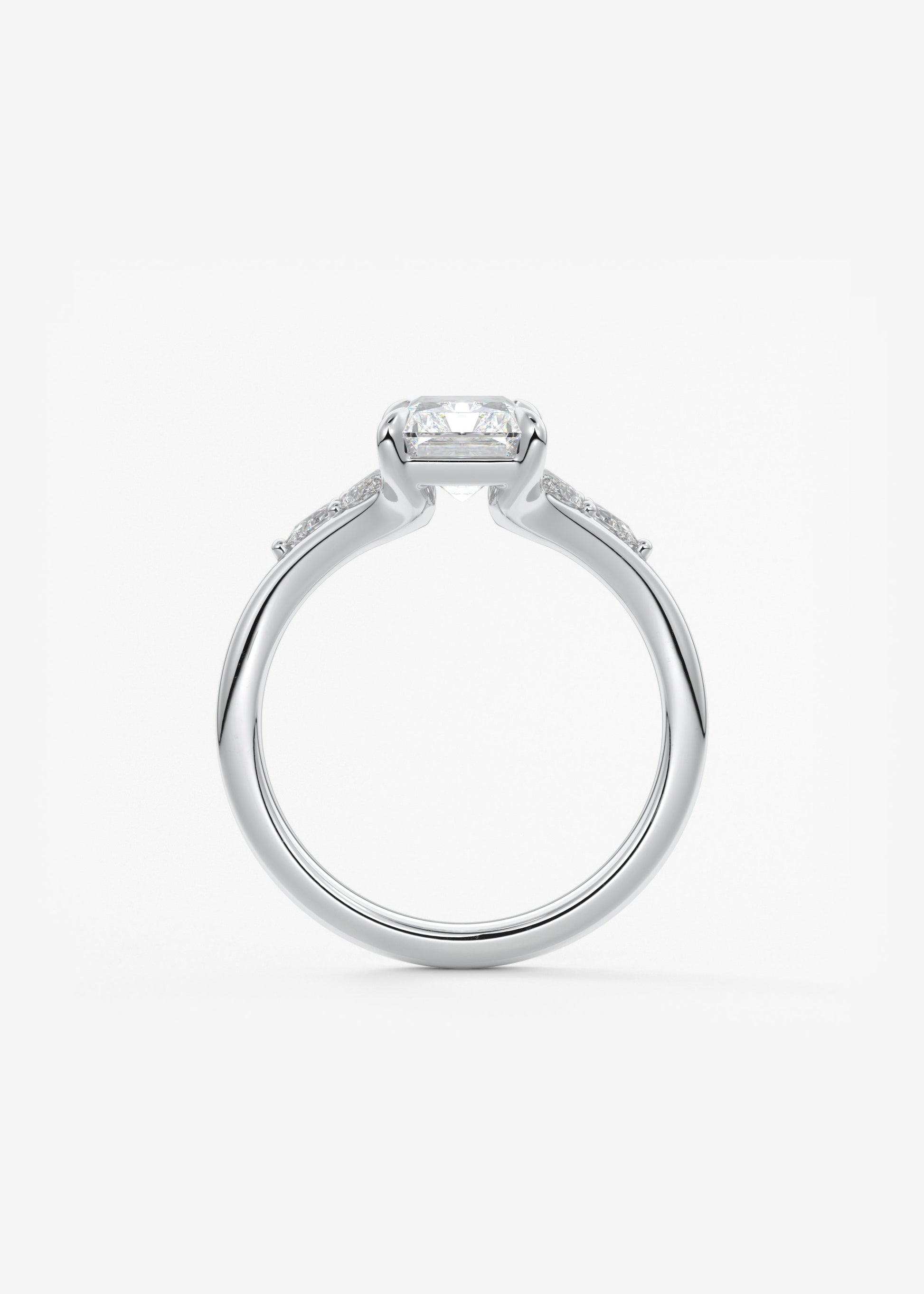 Oval Solitaire With Raised Basket Gallery Lab Grown Diamond Engagement Ring
