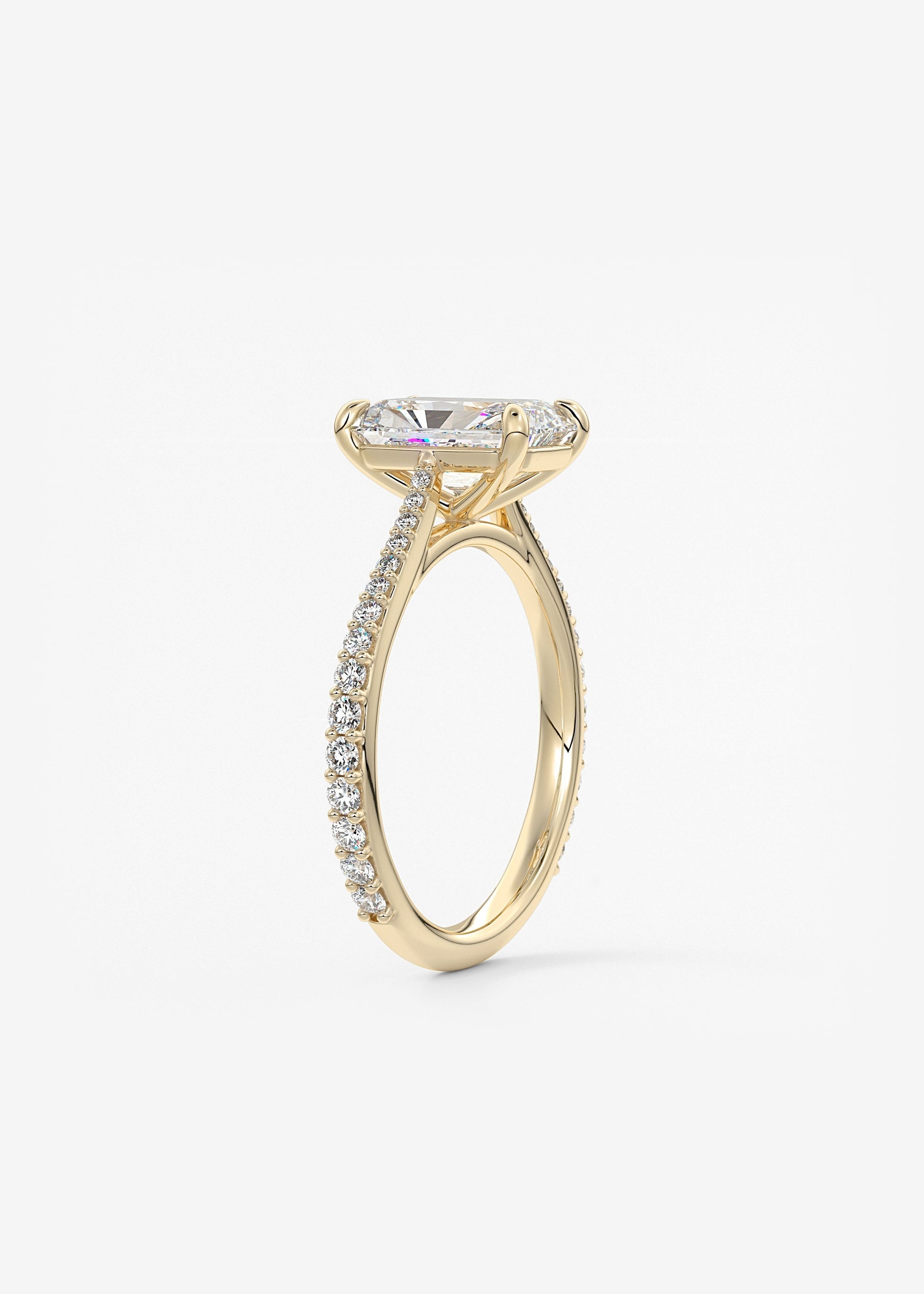 Oval Solitaire With Raised Basket Gallery Lab Grown Diamond Engagement Ring