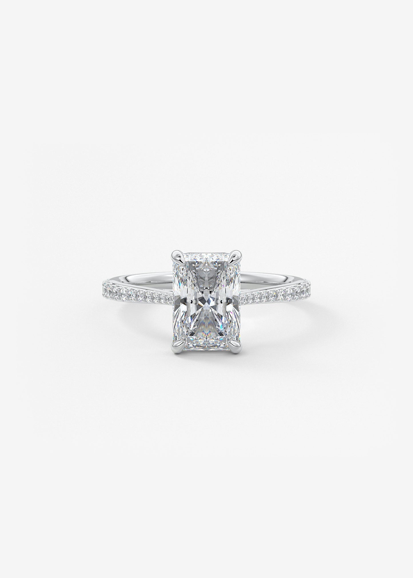Oval Solitaire With Raised Basket Gallery Lab Grown Diamond Engagement Ring