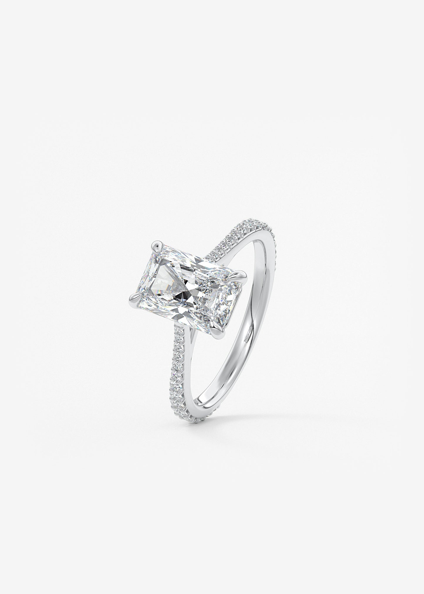 Oval Solitaire With Raised Basket Gallery Lab Grown Diamond Engagement Ring