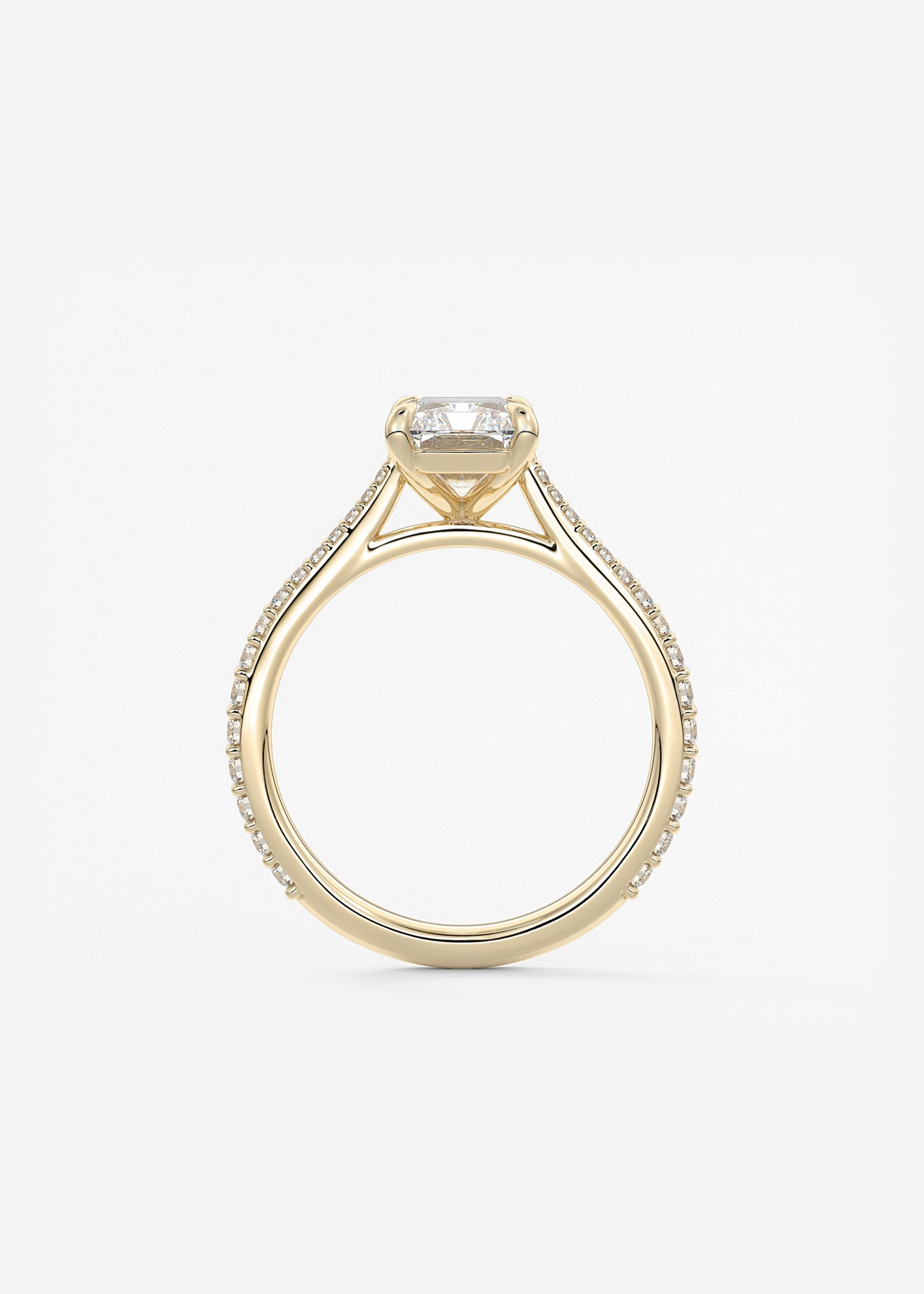 Oval Solitaire With Raised Basket Gallery Lab Grown Diamond Engagement Ring