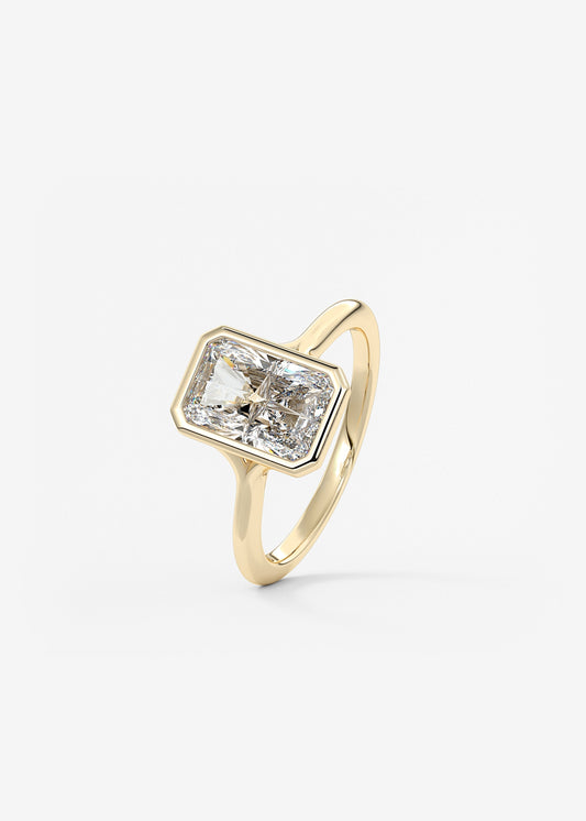 Oval Solitaire With Raised Basket Gallery Lab Grown Diamond Engagement Ring