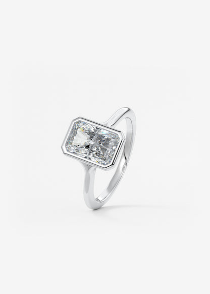 Oval Solitaire With Raised Basket Gallery Lab Grown Diamond Engagement Ring