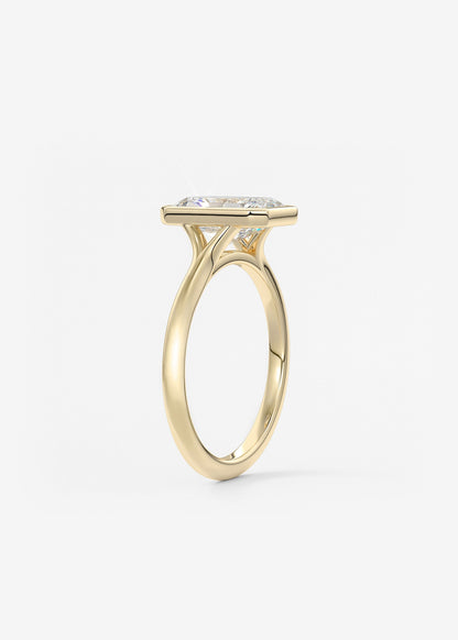 Oval Solitaire With Raised Basket Gallery Lab Grown Diamond Engagement Ring