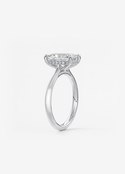 Oval Solitaire With Raised Basket Gallery Lab Grown Diamond Engagement Ring