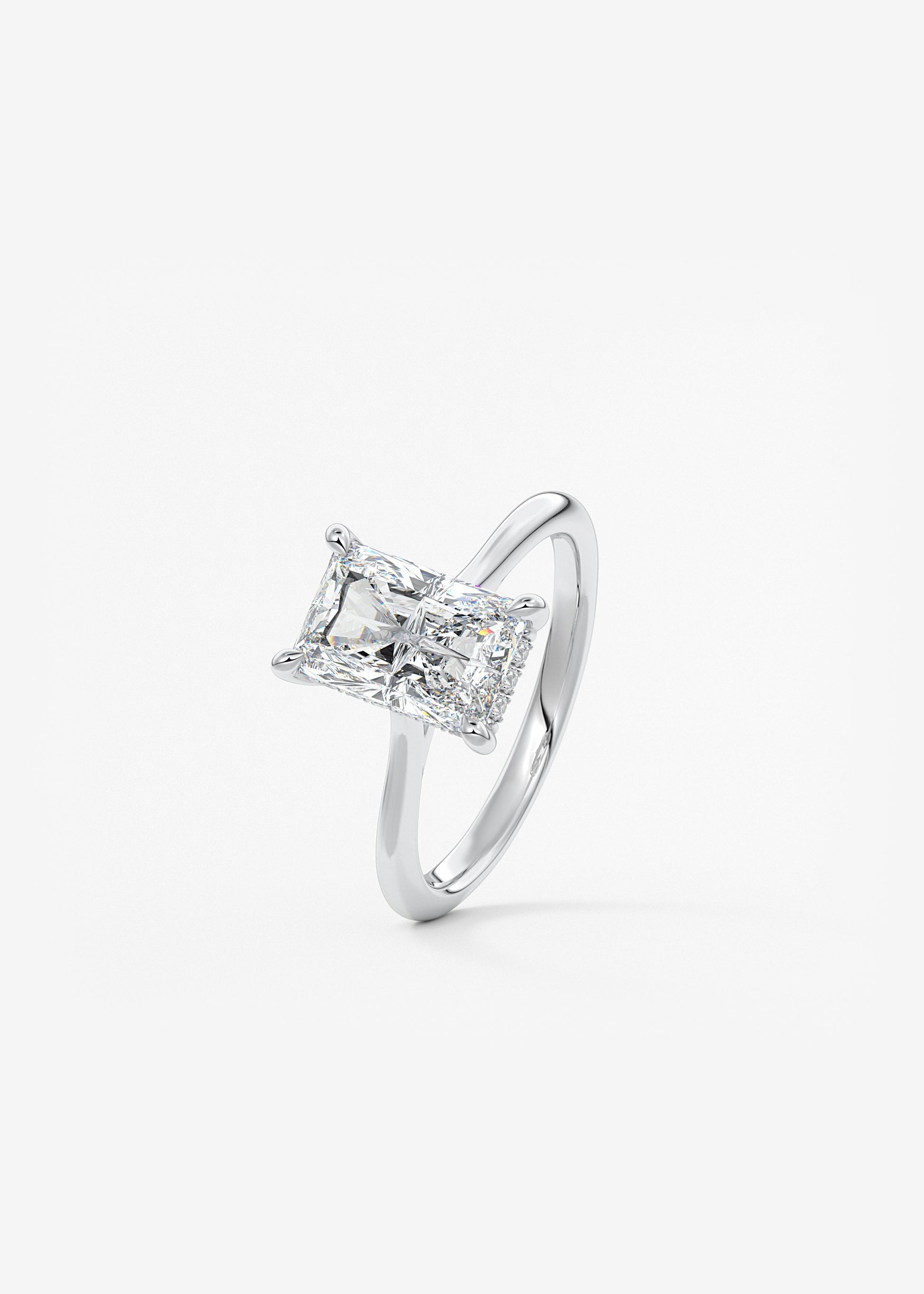 Oval Solitaire With Raised Basket Gallery Lab Grown Diamond Engagement Ring