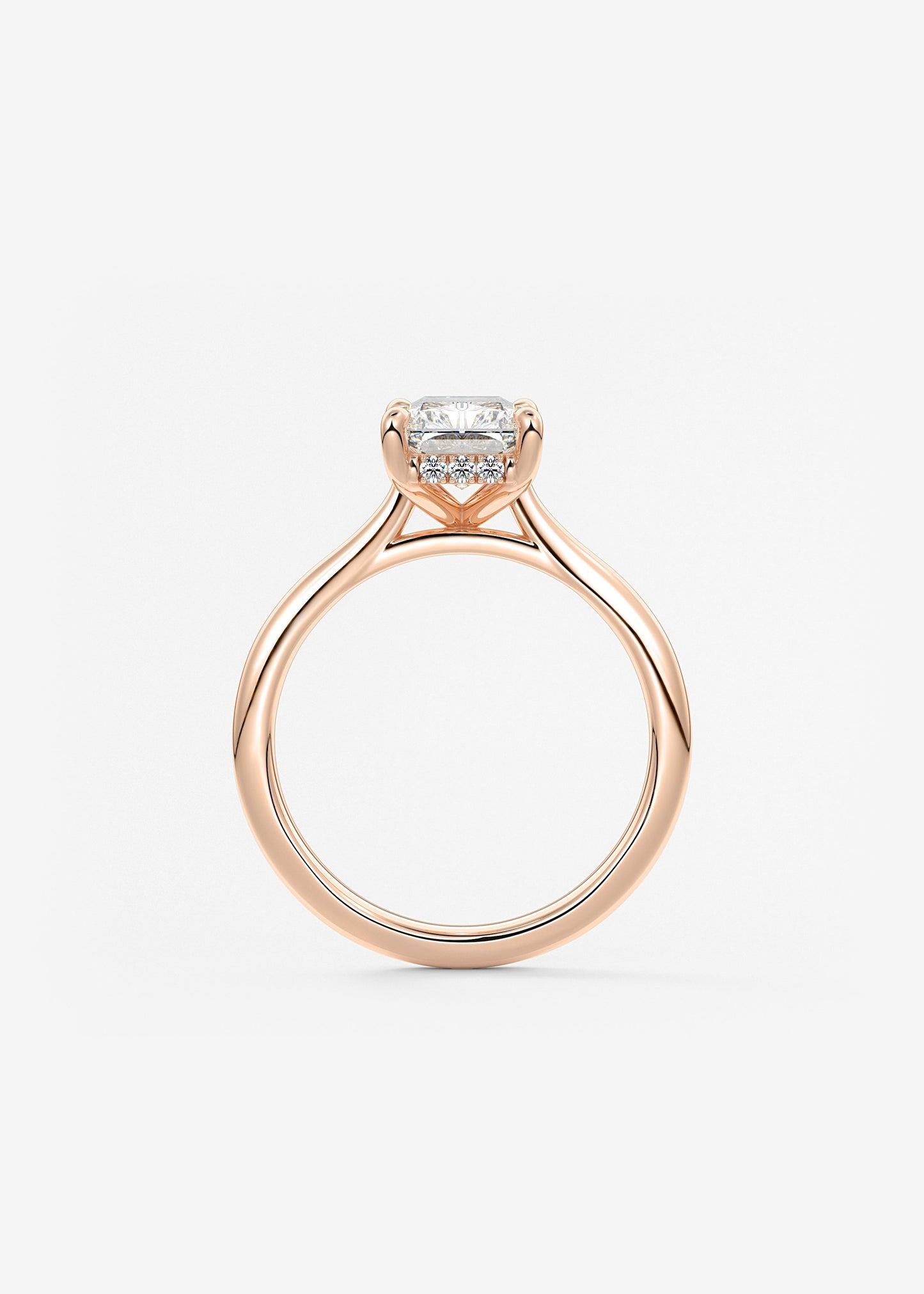 Oval Solitaire With Raised Basket Gallery Lab Grown Diamond Engagement Ring