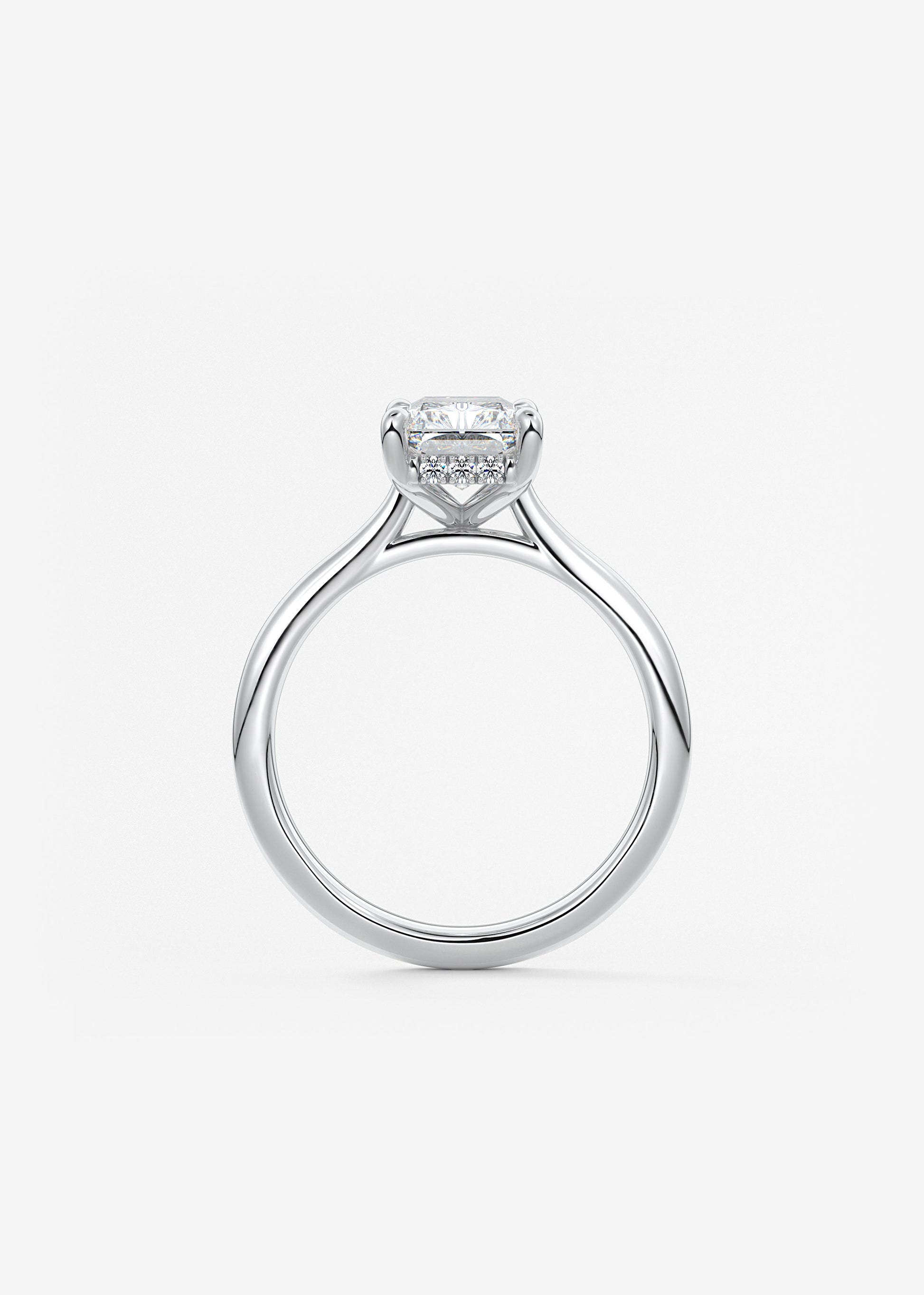 Oval Solitaire With Raised Basket Gallery Lab Grown Diamond Engagement Ring