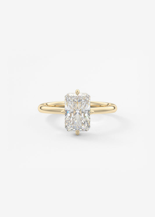 Oval Solitaire With Raised Basket Gallery Lab Grown Diamond Engagement Ring