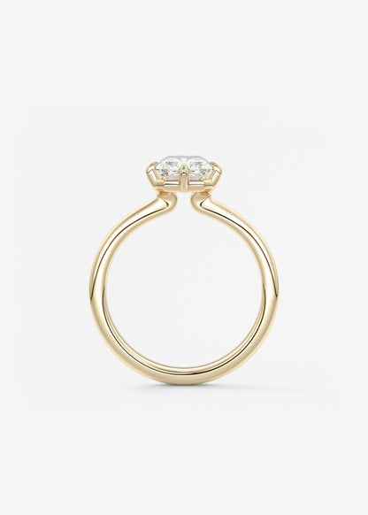 Oval Solitaire With Raised Basket Gallery Lab Grown Diamond Engagement Ring