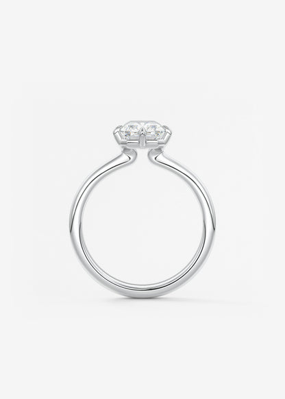 Oval Solitaire With Raised Basket Gallery Lab Grown Diamond Engagement Ring