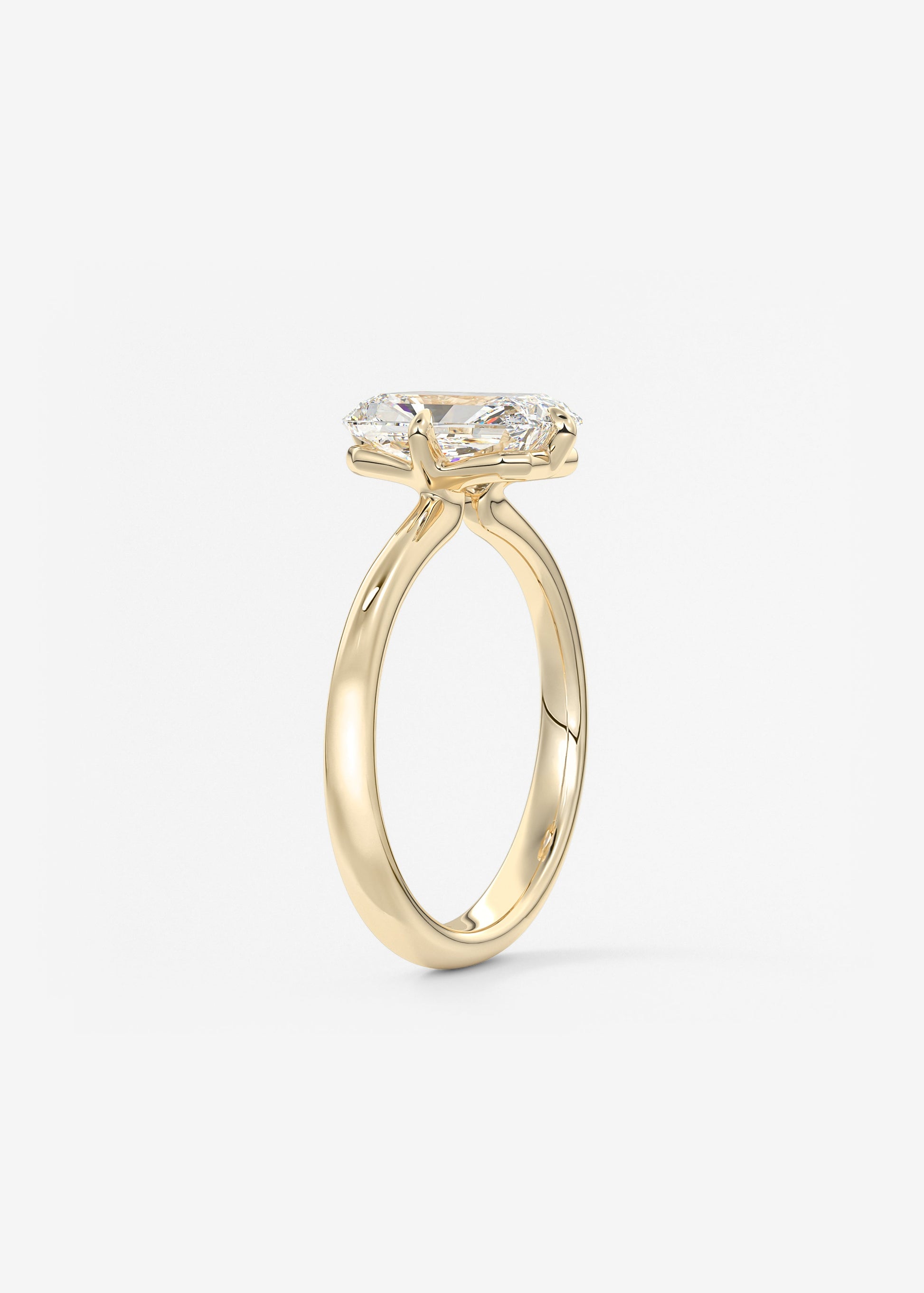 Oval Solitaire With Raised Basket Gallery Lab Grown Diamond Engagement Ring