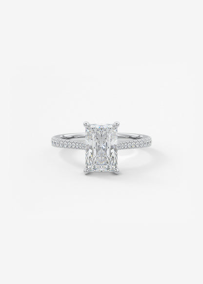 Oval Solitaire With Raised Basket Gallery Lab Grown Diamond Engagement Ring
