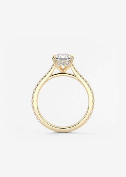 Oval Solitaire With Raised Basket Gallery Lab Grown Diamond Engagement Ring