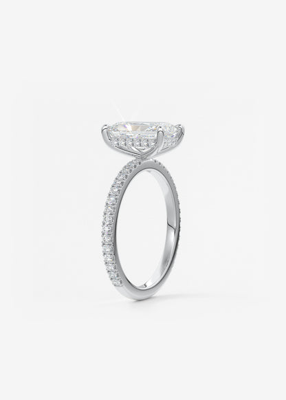 Oval Solitaire With Raised Basket Gallery Lab Grown Diamond Engagement Ring