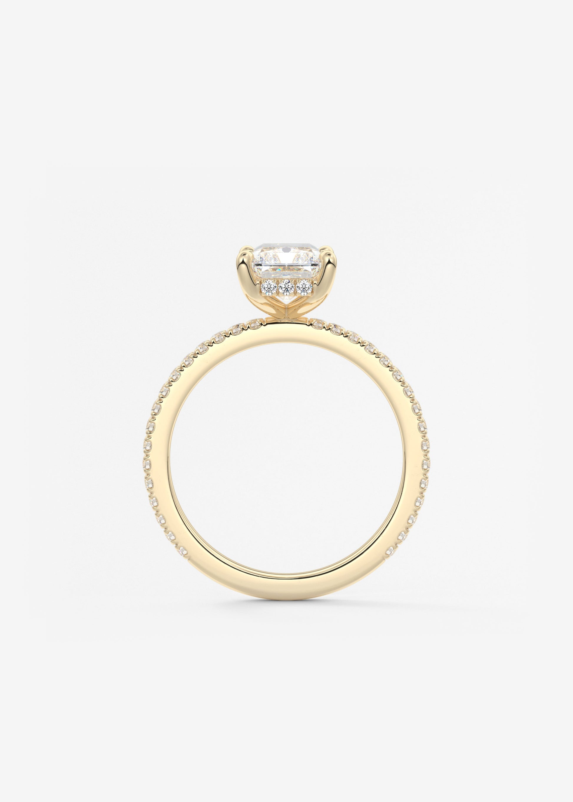 Oval Solitaire With Raised Basket Gallery Lab Grown Diamond Engagement Ring