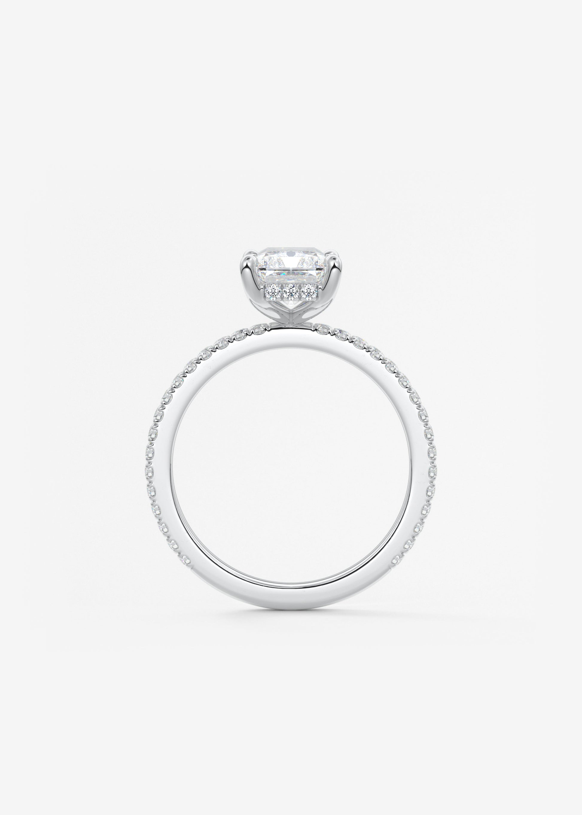 Oval Solitaire With Raised Basket Gallery Lab Grown Diamond Engagement Ring