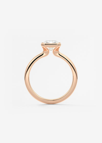 Oval Solitaire With Raised Basket Gallery Lab Grown Diamond Engagement Ring
