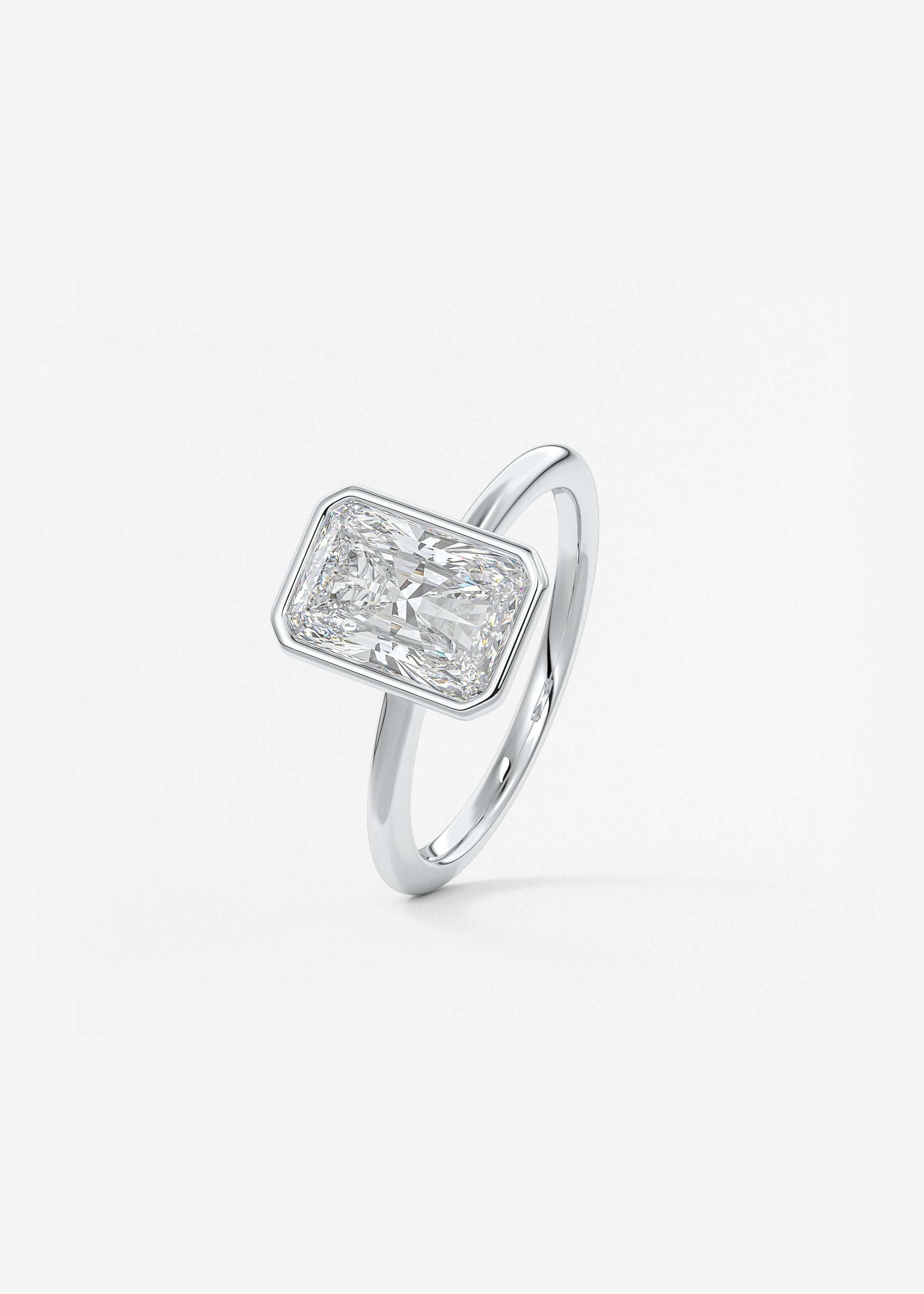 Oval Solitaire With Raised Basket Gallery Lab Grown Diamond Engagement Ring