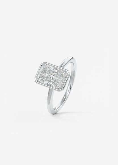 Oval Solitaire With Raised Basket Gallery Lab Grown Diamond Engagement Ring