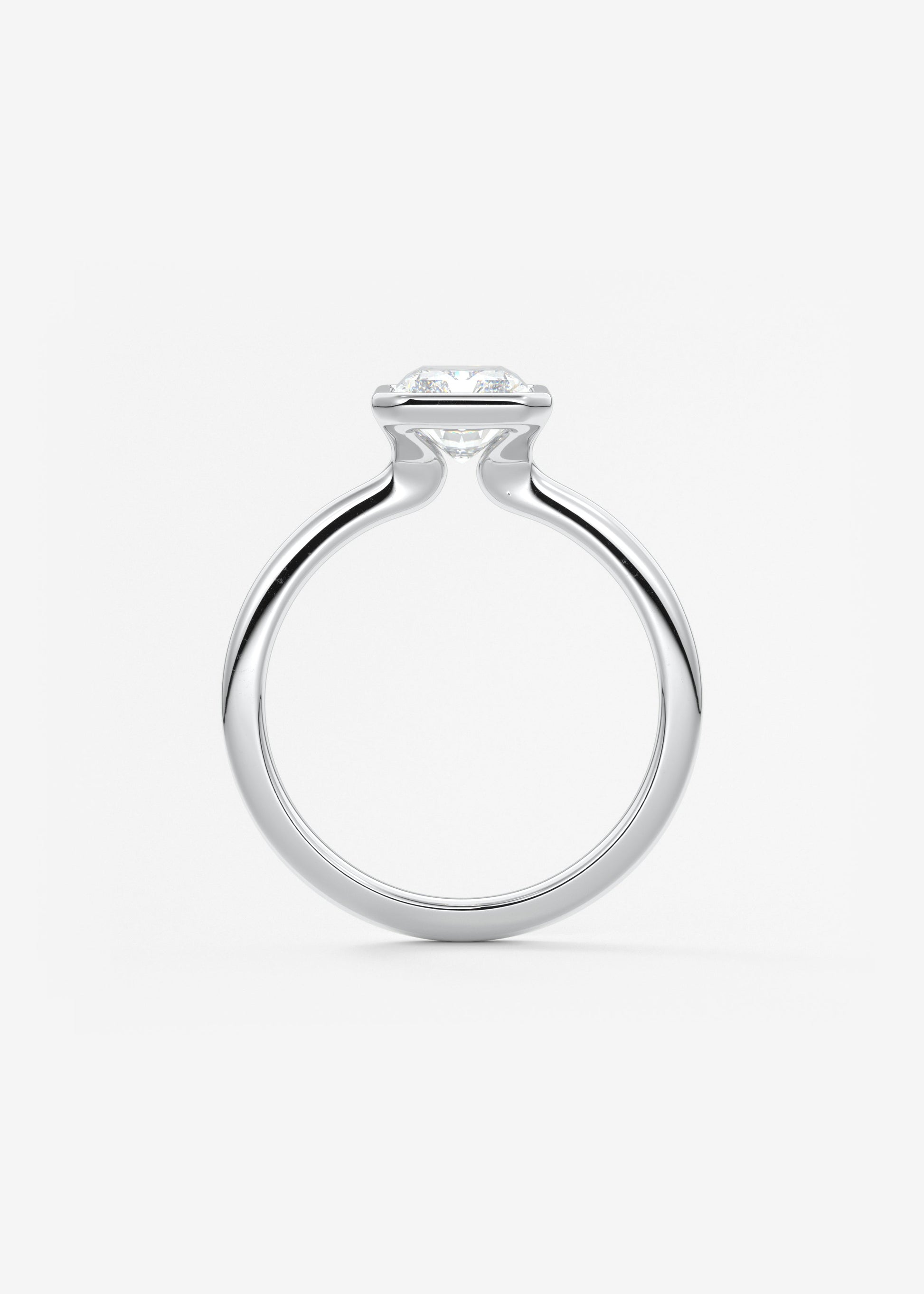 Oval Solitaire With Raised Basket Gallery Lab Grown Diamond Engagement Ring