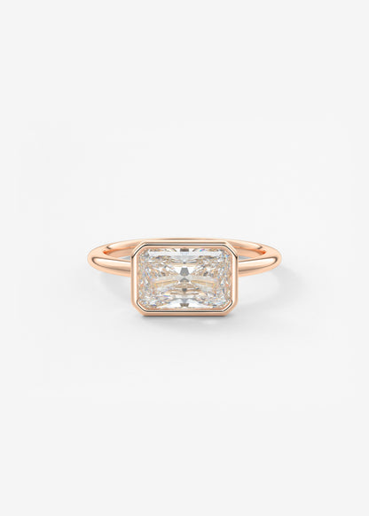 Oval Solitaire With Raised Basket Gallery Lab Grown Diamond Engagement Ring