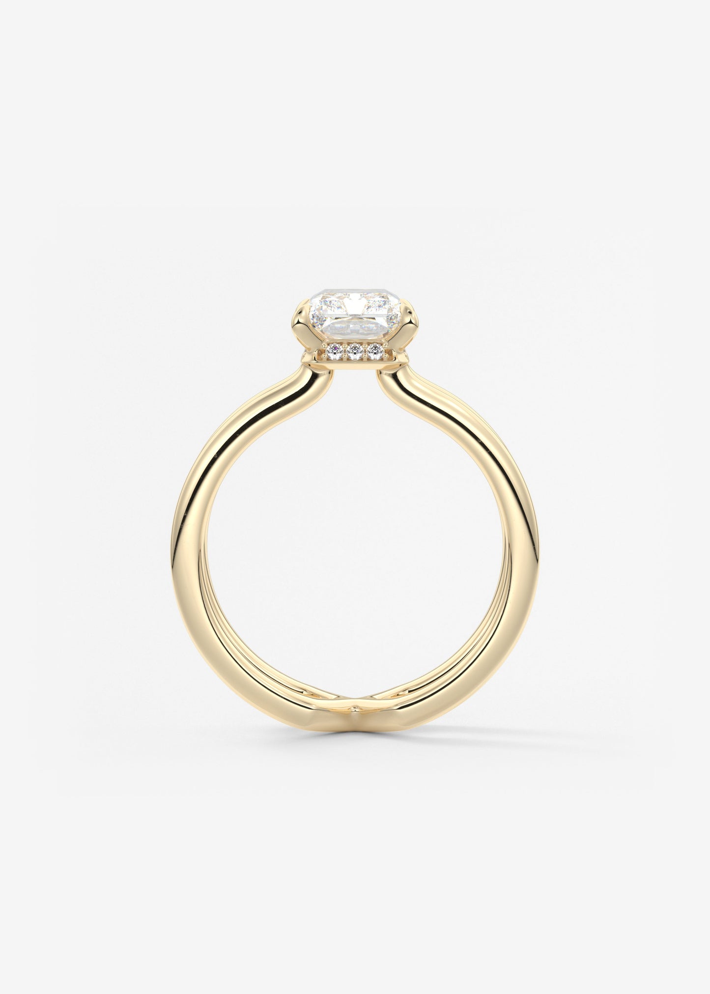 Oval Solitaire With Raised Basket Gallery Lab Grown Diamond Engagement Ring