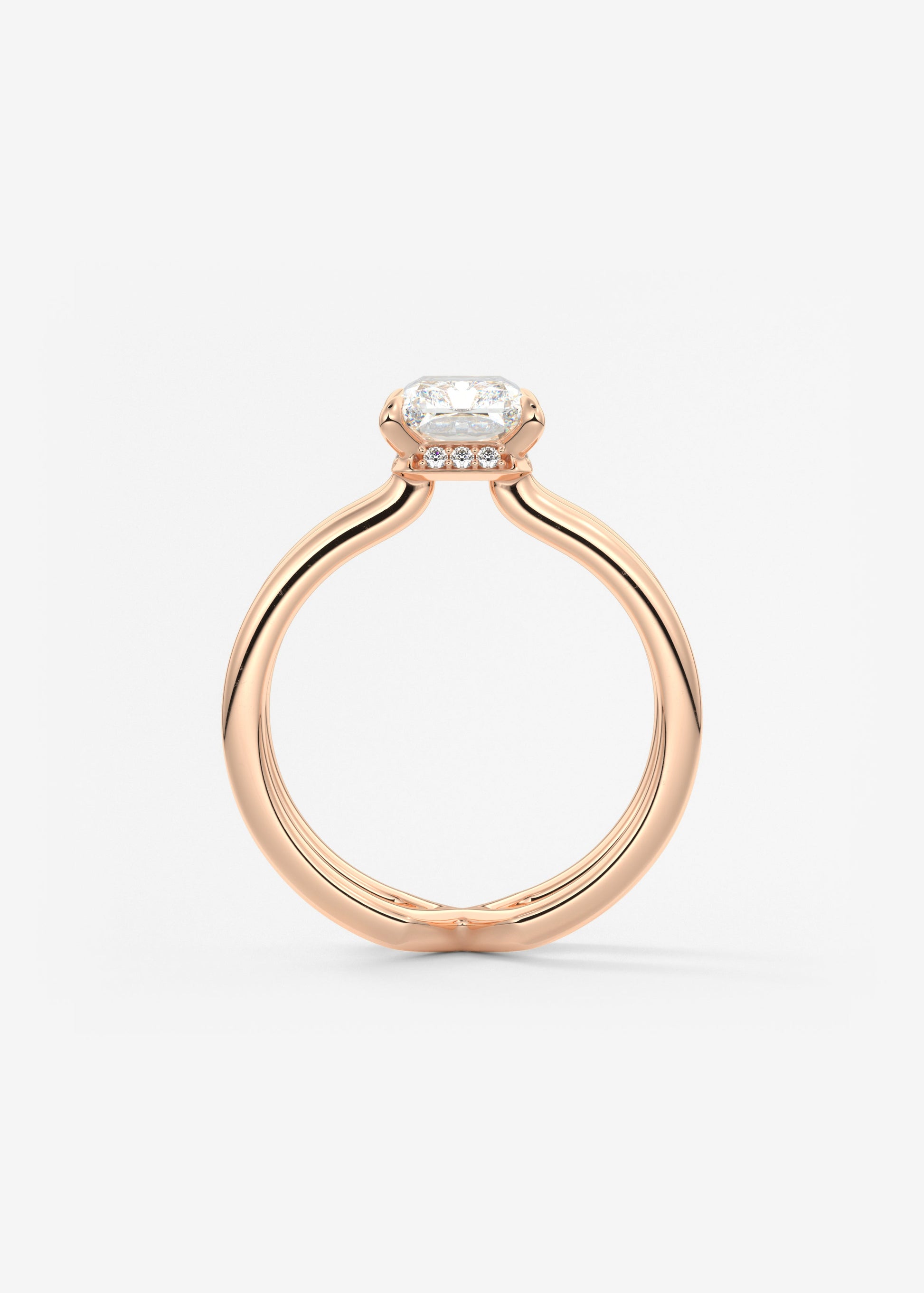 Oval Solitaire With Raised Basket Gallery Lab Grown Diamond Engagement Ring