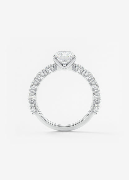 Oval Solitaire With Raised Basket Gallery Lab Grown Diamond Engagement Ring