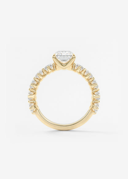 Oval Solitaire With Raised Basket Gallery Lab Grown Diamond Engagement Ring